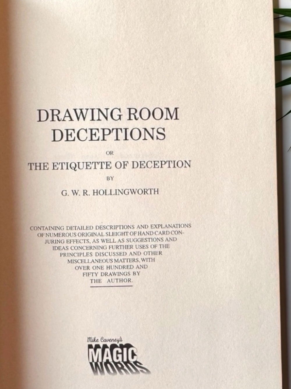 Guy Hollingworth Drawing Room Deceptions Hardcover Magic Card Conjuring 1999 - Picture 10 of 12